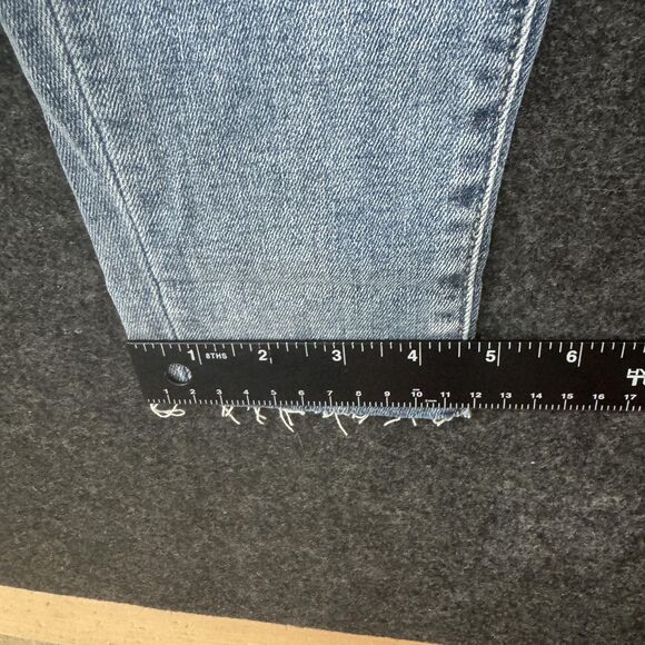 Judy Blue Jeans Women's 3/26 Blue Distressed Skinny Fit Mid Rise Frayed Hem - Picture 8 of 11